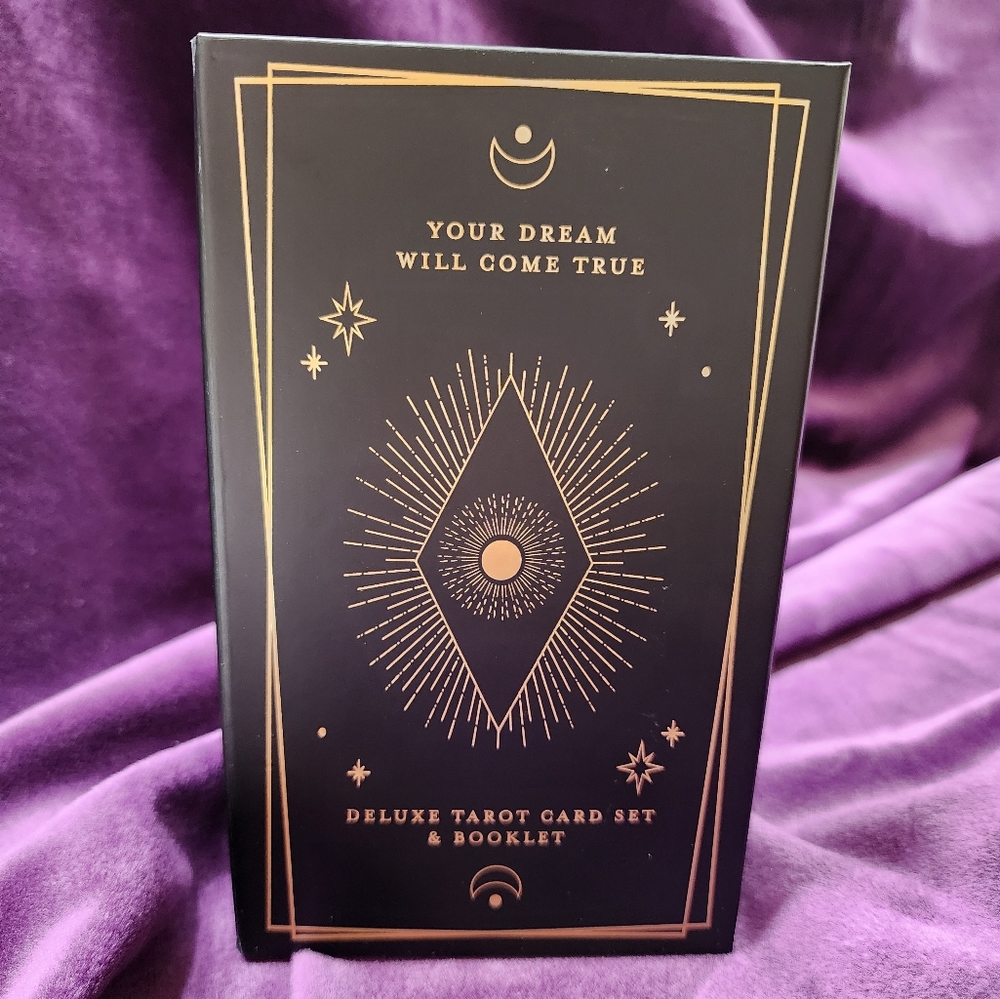 Deluxe Black & Gold Tarot Card Set and Booklet 78 Cards